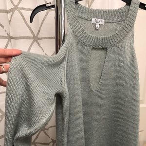 TOBI cold shoulder sweater dress